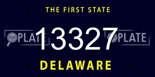 13327 Delaware License Plate