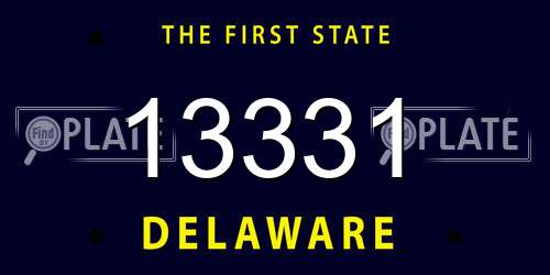 13331 Delaware License Plate
