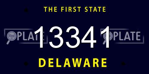 13341 Delaware License Plate