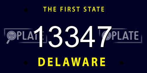 13347 Delaware License Plate