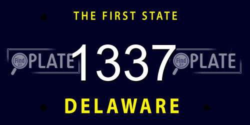 1337 Delaware License Plate