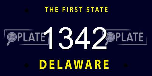 1342 Delaware License Plate