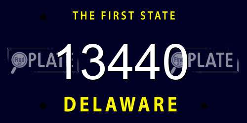 13440 Delaware License Plate