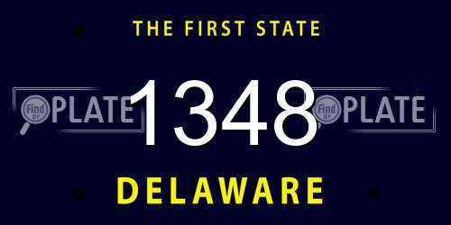 1348 Delaware License Plate