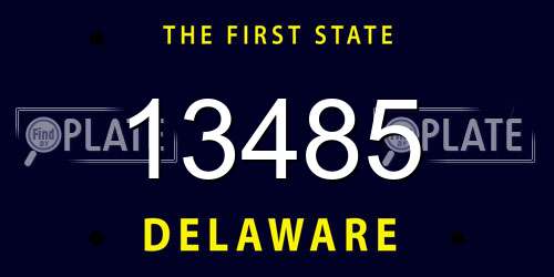 13485 Delaware License Plate