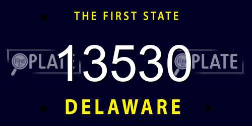 13530 Delaware License Plate