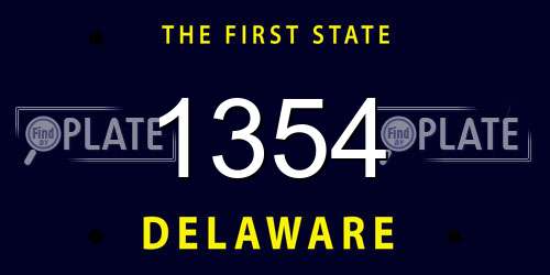 1354 Delaware License Plate