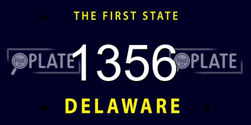 1356 Delaware License Plate