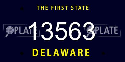 13563 Delaware License Plate