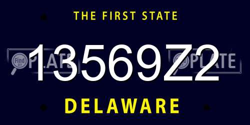 13569Z2 Delaware License Plate