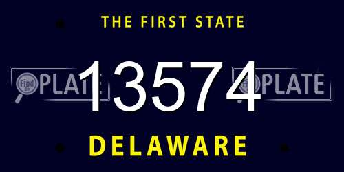 13574 Delaware License Plate
