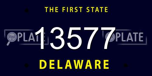 13577 Delaware License Plate