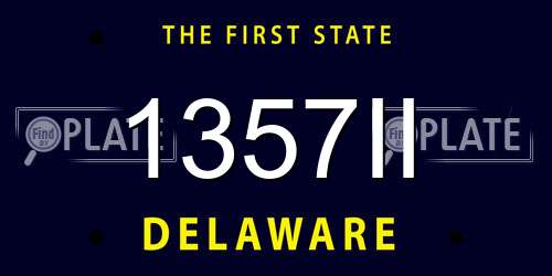 1357II Delaware License Plate
