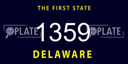 1359 Delaware License Plate