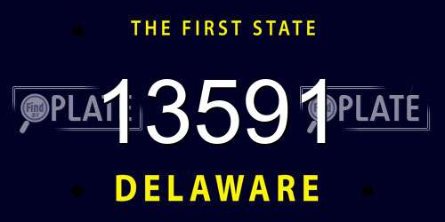 13591 Delaware License Plate