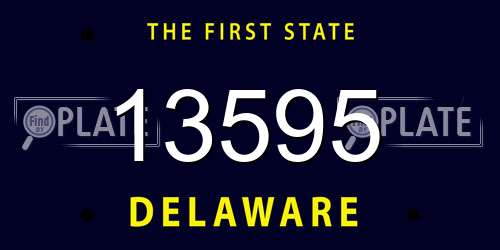13595 Delaware License Plate