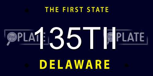 135TII Delaware License Plate