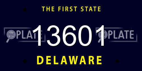 13601 Delaware License Plate