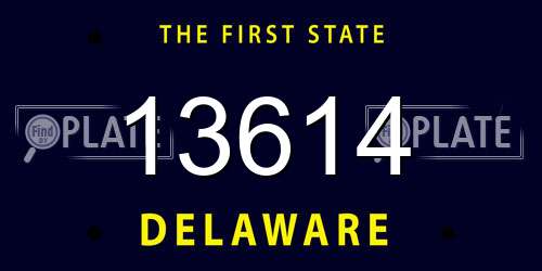 13614 Delaware License Plate