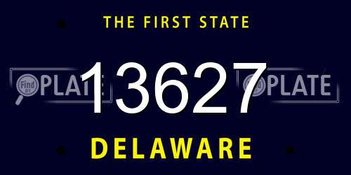 13627 Delaware License Plate