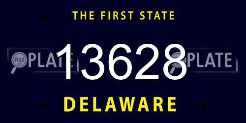 13628 Delaware License Plate