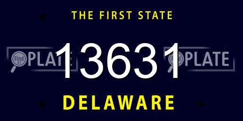 13631 Delaware License Plate