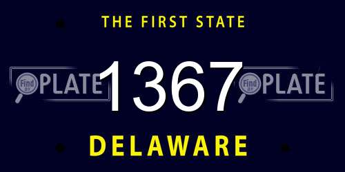 1367 Delaware License Plate