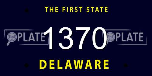 1370 Delaware License Plate