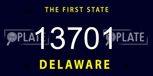 13701 Delaware License Plate