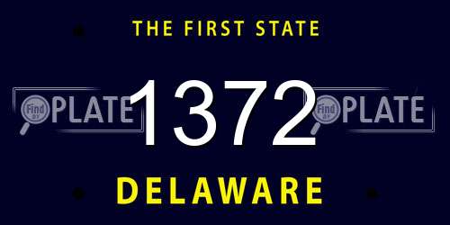 1372 Delaware License Plate