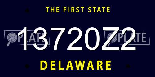 13720Z2 Delaware License Plate