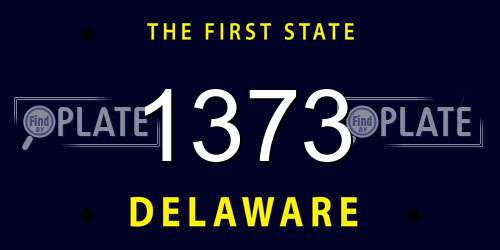 1373 Delaware License Plate
