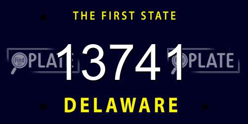 13741 Delaware License Plate