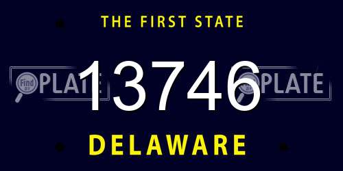 13746 Delaware License Plate