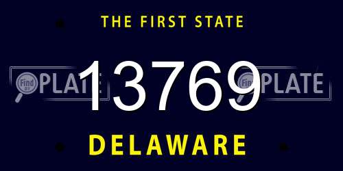13769 Delaware License Plate