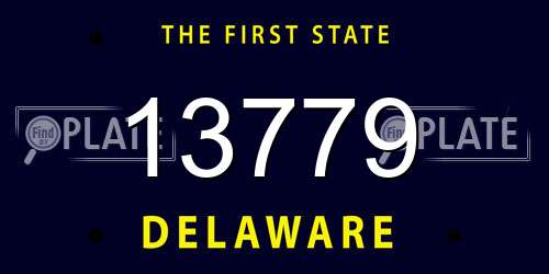13779 Delaware License Plate
