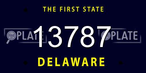 13787 Delaware License Plate