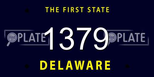1379 Delaware License Plate