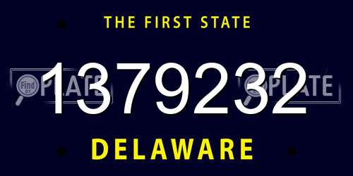 1379232 Delaware License Plate