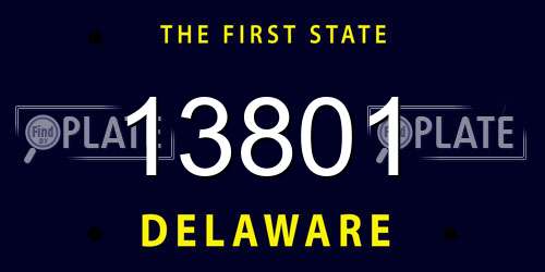 13801 Delaware License Plate