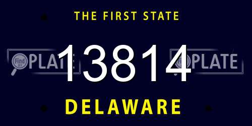 13814 Delaware License Plate