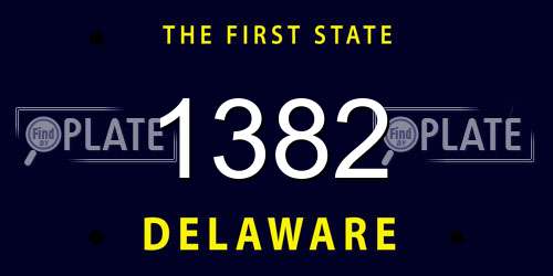 1382 Delaware License Plate