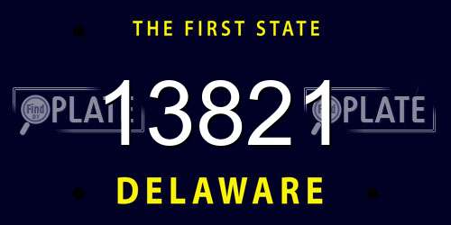 13821 Delaware License Plate