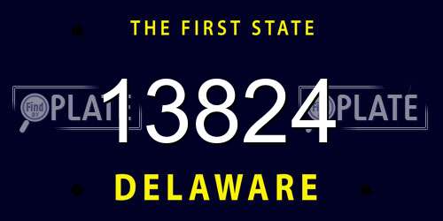 13824 Delaware License Plate