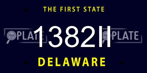 1382II Delaware License Plate