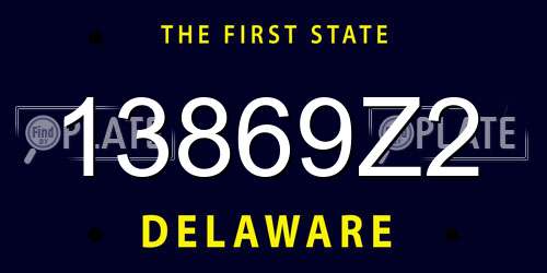 13869Z2 Delaware License Plate