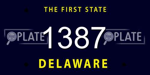 1387 Delaware License Plate