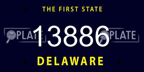 13886 Delaware License Plate