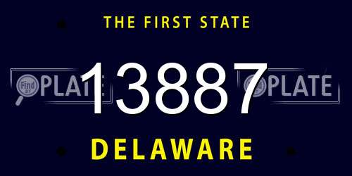 13887 Delaware License Plate