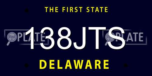 138JTS Delaware License Plate